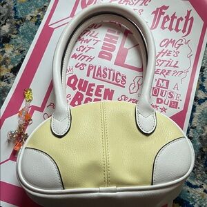Y2k Yellow Bowler Mini Bag with Gummy Bear Charm